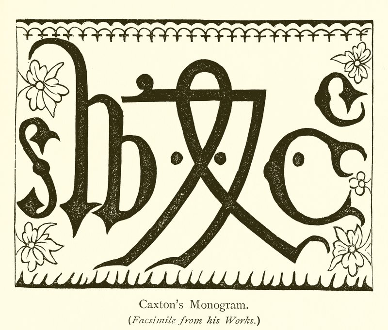 Caxton monogramja alkotó: English School
