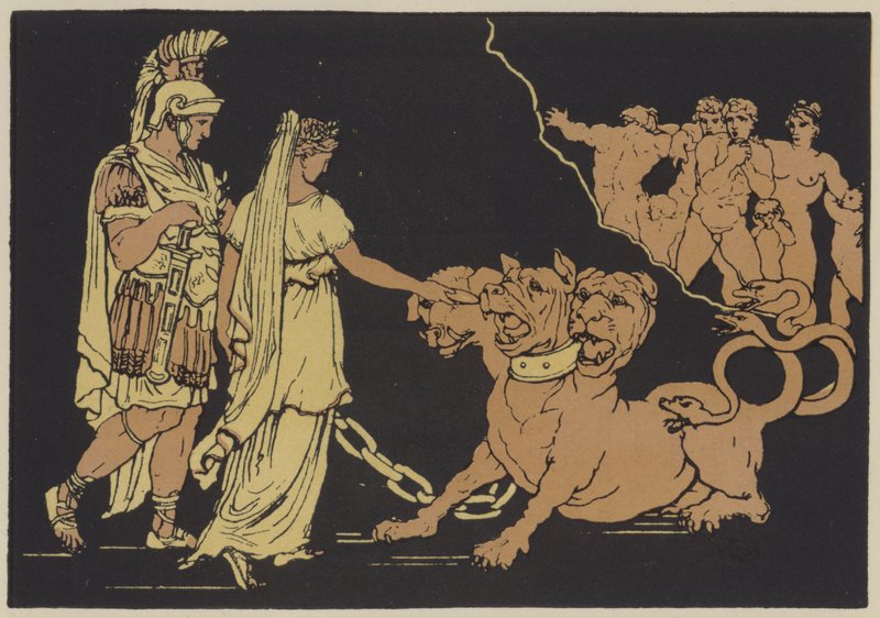 Cerberus (színes litográfia) alkotó: English School