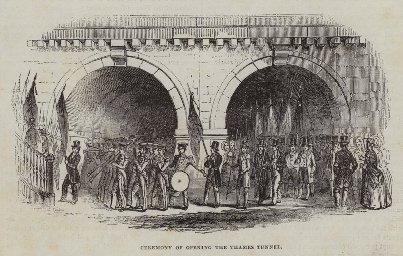 A Temze-alagút megnyitásának ünnepsége, 1843 alkotó: English School