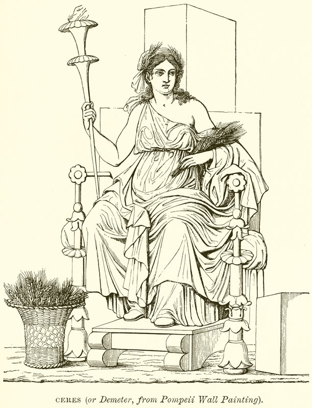 Ceres (vagy Demeter, a Pompeii falfestményből) alkotó: English School