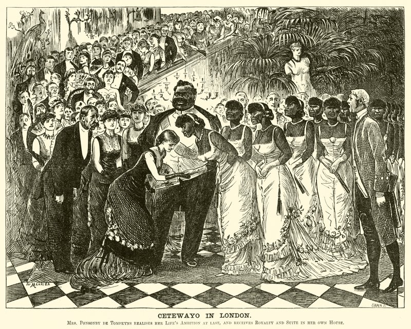 Cetewayo in London (engraving) alkotó: English School