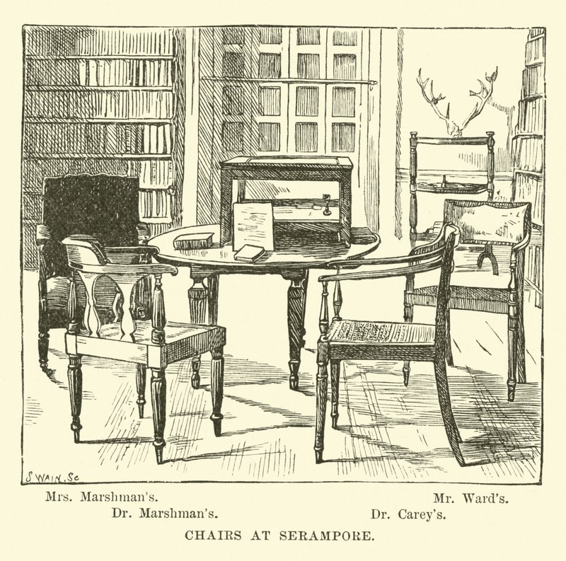 Székek a Serampore-ban alkotó: English School