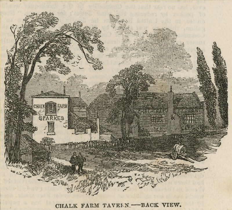 Chalk Farm Tavern, London, hátulnézet alkotó: English School