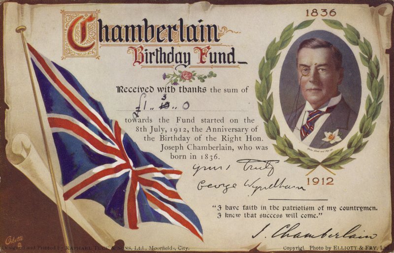 Chamberlain születésnapi alap alkotó: English School