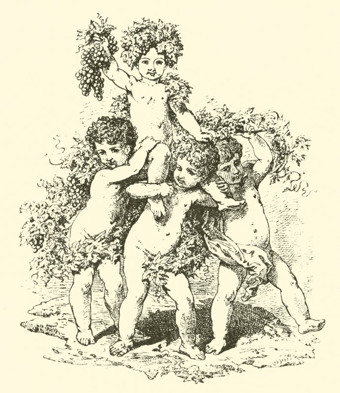 Pezsgő, allegorikus figurák (metszet) alkotó: English School