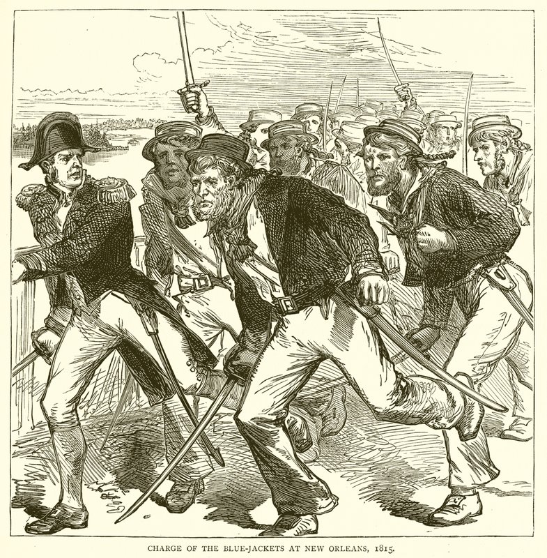 A Blue-Jackets vádja New Orleansban, 1815 alkotó: English School