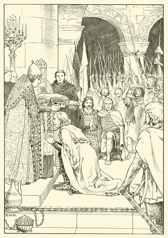 Nagy Károly megkoronázása Szentpéteren (tinta papíron) alkotó: English School