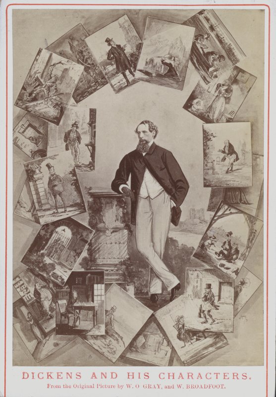 Charles Dickens és karakterei, W O Gray és W Broadfoot eredeti képéből alkotó: English School