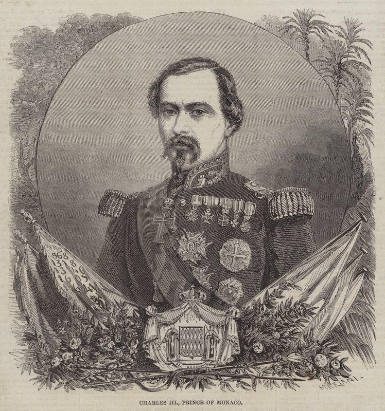 III. Károly monacói herceg (metszet) alkotó: English School