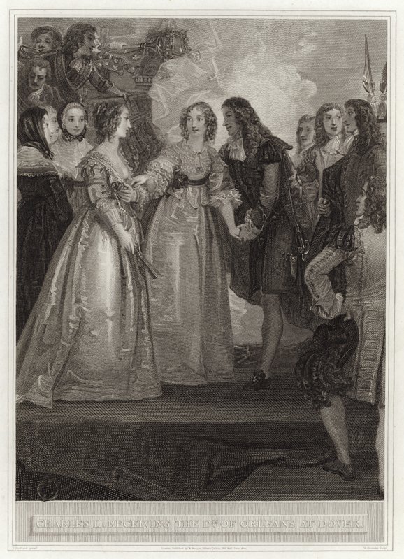 Károly fogadja Orléan hercegnőjét Doverben alkotó: English School