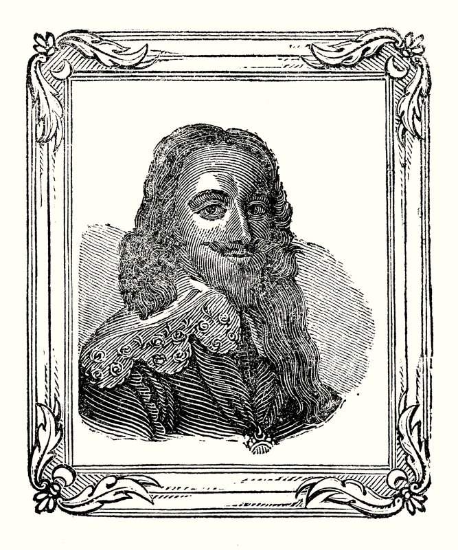 I. Károly 1600-ban született, 1625-ben koronázták meg és 1649-ben lefejezték (metszet) alkotó: English School