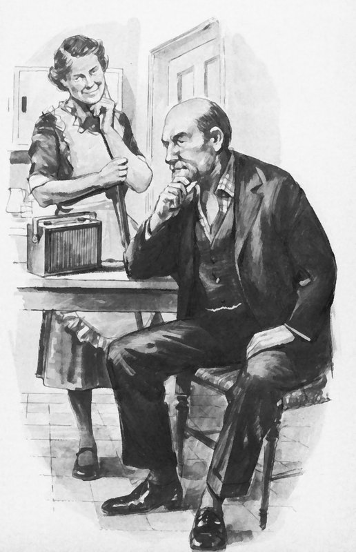 Charles Ives, aki leghíresebb szimfóniáját hallgatja a házilány rádiójában alkotó: English School