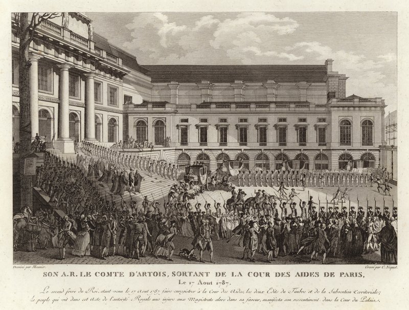Charles Philippe dArtois a párizsi La Cour des Aides-ből alkotó: English School