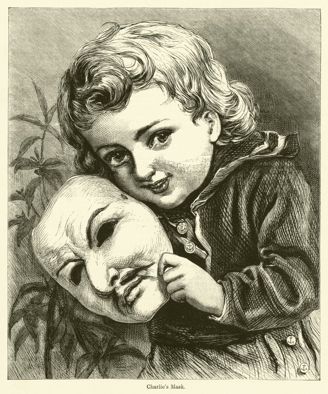 Charlie maszkja (metszet) alkotó: English School