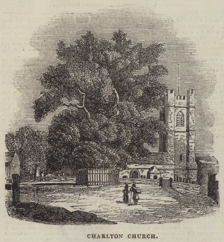 Charlton templom (metszet) alkotó: English School