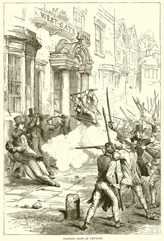 Chartist Riots Newportban alkotó: English School