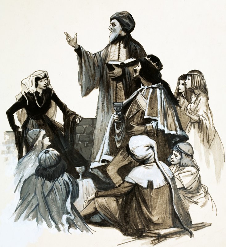Chaucer versét szavalja alkotó: English School