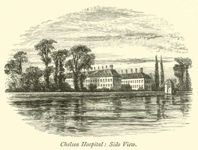 Chelsea Kórház, oldalnézet alkotó: English School