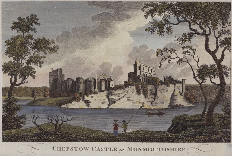 Chepstow kastély, Monmouthshire (színes metszet) alkotó: English School