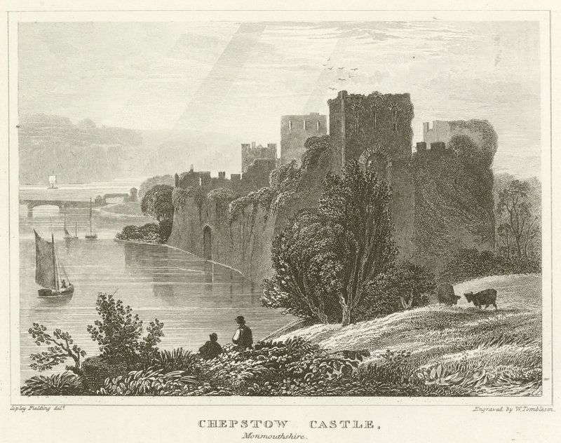 Chepstow kastély, Monmouthshire (metszet) alkotó: English School