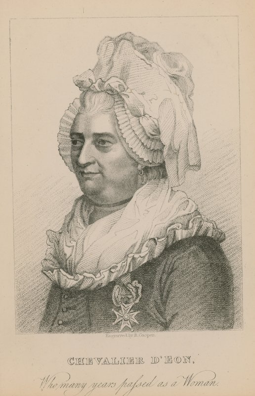 Chevalier DEon, aki sok év telt el nőként alkotó: English School