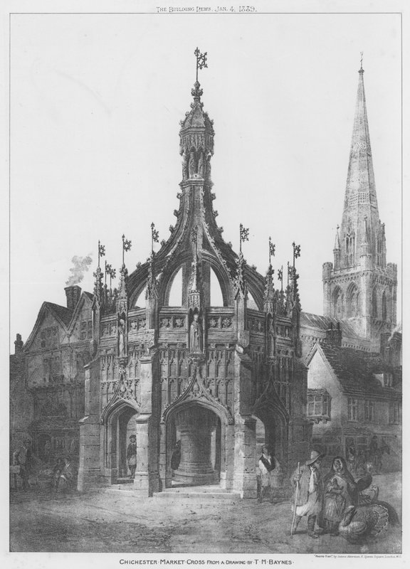 Chichester Market Cross (litho) alkotó: English School