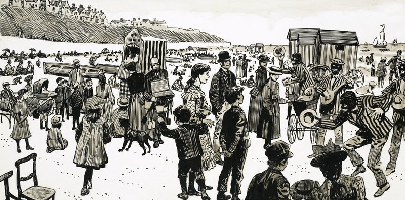 Gyermekek a tengerparton alkotó: English School