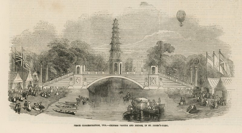 Kínai pagoda és híd a St James