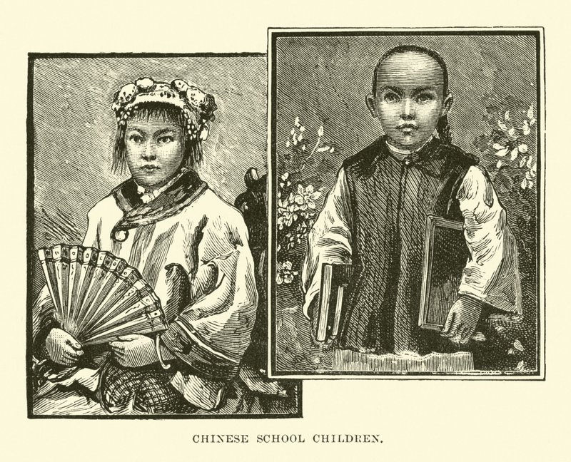 Kínai iskolás gyerekek alkotó: English School