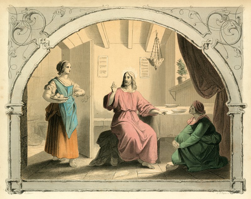 Krisztus, Márta és Mária alkotó: English School