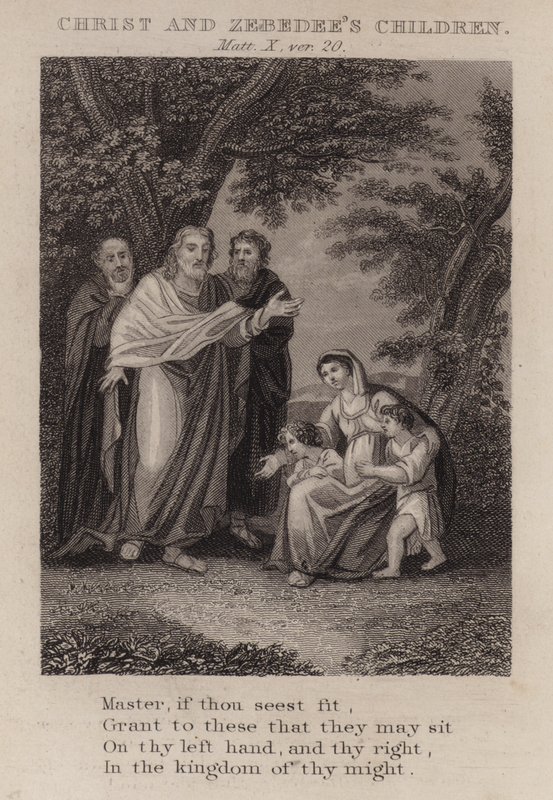 Krisztus és Zebedeus gyermekei, X. Máté, 20. év (metszet) alkotó: English School