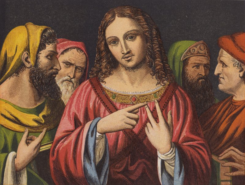 Krisztus és a zsidó orvosok (chromolitho) alkotó: English School