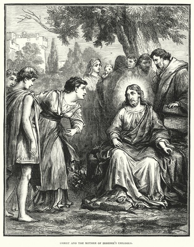 Krisztus és Zebedeus gyermekeinek anyja (metszet) alkotó: English School