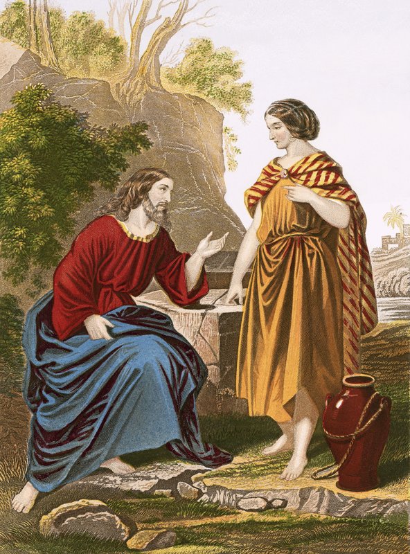 Krisztus és a szamáriai asszony alkotó: English School
