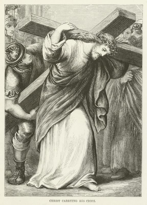 Krisztus, aki keresztjét hordozza alkotó: English School