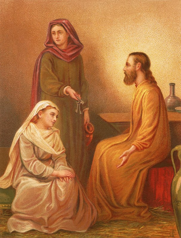 Krisztus Márta és Mária házában alkotó: English School