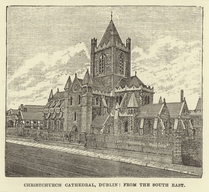 A dublini Christchurch katedrális délkeletről alkotó: English School
