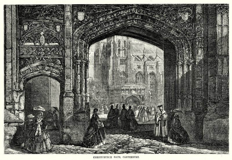 Christchurch Gate, Canterbury (metszet) alkotó: English School