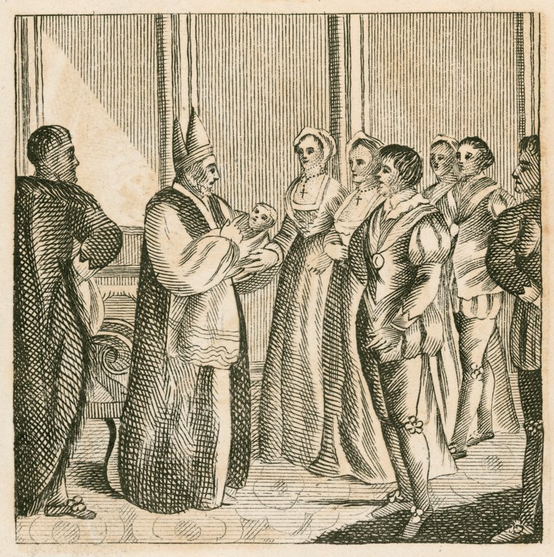 Henrik király lányának, Erzsébet hercegnőnek a keresztelője alkotó: English School