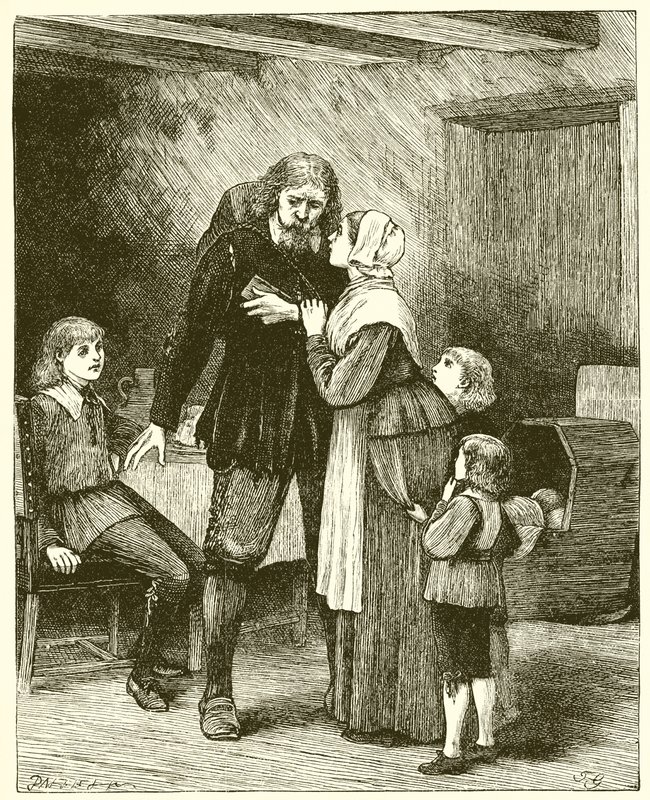 Christian elmondja feleségének és gyermekeinek, hogy szorongat alkotó: English School