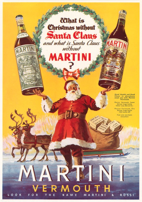 Martini vermut (színes litó) karácsonyi reklámja alkotó: English School