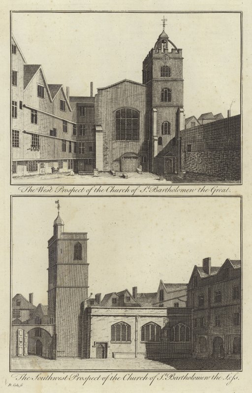 Nagy Szent Bertalan templom és Kisebb Szent Bertalan templom, London alkotó: English School