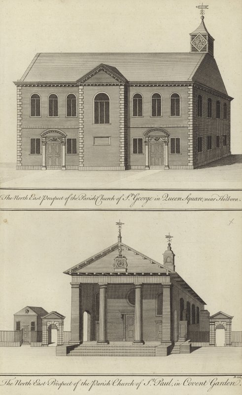 Szent György-templom, Queen Square, Holborn közelében és Szent Pál-templom, Covent Garden alkotó: English School