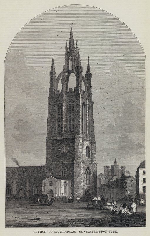Szent Miklós-templom, Newcastle-upon-Tyne (metszet) alkotó: English School