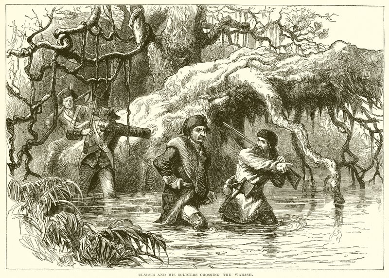 Clarke és katonái átkelnek a Wabash-on alkotó: English School