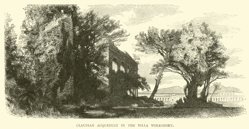 Claudian akqueduct a Villa Wolkonskyban alkotó: English School