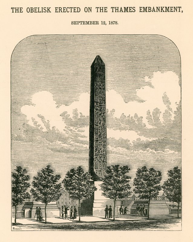 Kleopátras tű; A Temze rakparton állított obeliszk 1878. szeptember 12-én alkotó: English School