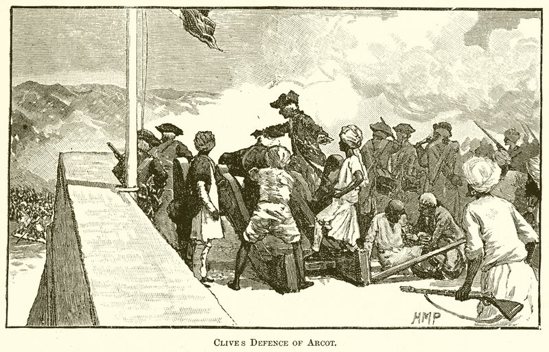 Clive Defense of Arcot alkotó: English School