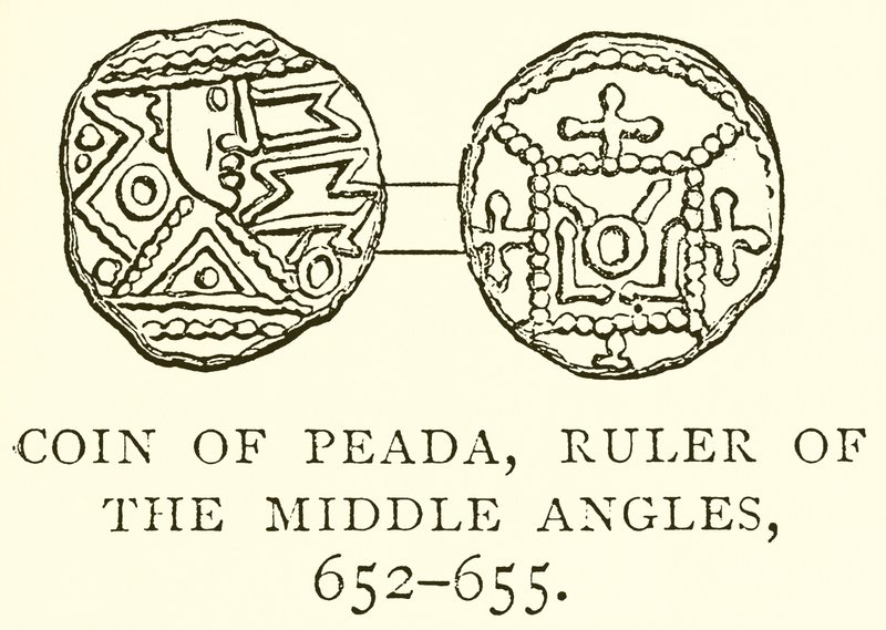 Peada érme, a középszögek uralkodója, 652--655 alkotó: English School