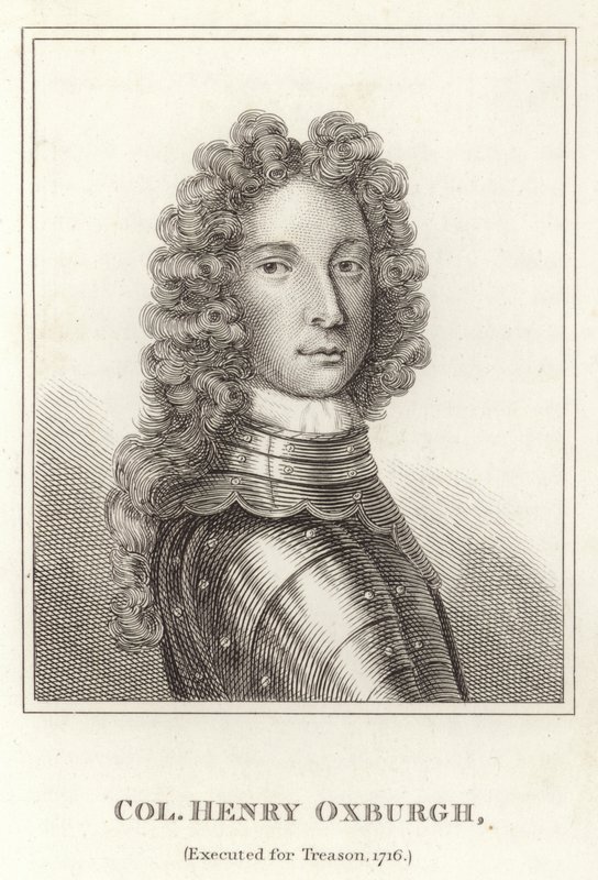 Henry Oxburgh ezredes, hazaárulásért kivégezték, 1716 alkotó: English School